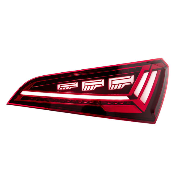 For 2008‑2017 Audi Q5 Tail Light Assembly Old‑to‑New Upgrade, LED Sequential Turn Signal & Light‑Guide DRL Rear Lamp