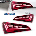 For 2008‑2017 Audi Q5 Tail Light Assembly Old‑to‑New Upgrade, LED Sequential Turn Signal & Light‑Guide DRL Rear Lamp