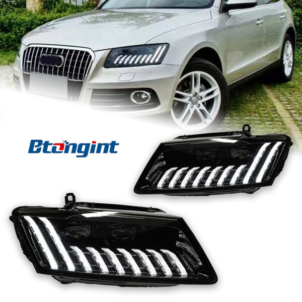For 2008‑2018 Audi Q5 Headlight Assembly Retrofit, LED Laser Projector Headlamp, Sequential Turn Signal