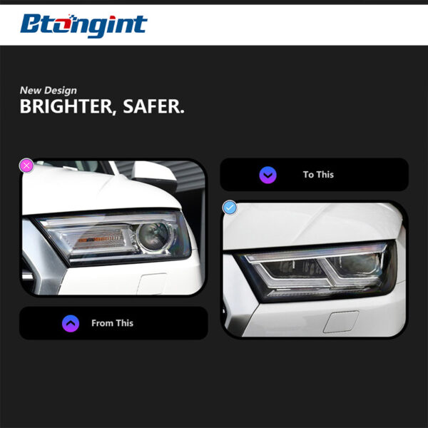 For 2009‑2018 Audi Q5 Headlight Assembly Retrofit, New Q5L‑Style Matrix LED Headlamp with Daytime Running Light