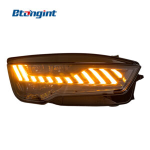 For 2011‑2018 Audi A7 Headlight Assembly Retrofit, RS‑Style LED Projector Headlamp with DRL & Sequential Turn Signal