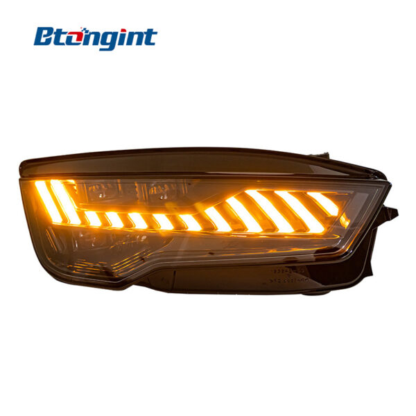 For 2011‑2018 Audi A7 Headlight Assembly Retrofit, RS‑Style LED Projector Headlamp with DRL & Sequential Turn Signal