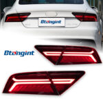 For 2011‑2018 Audi A7 Tail Light Assembly Retrofit Upgrade, LED Sequential Turn Signal Rear Lamp with Reverse Light