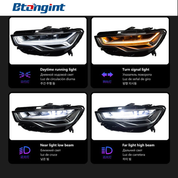 For 2012‑2015 Audi A6L C7 Headlight Assembly Retrofit Upgrade, LED Projector Headlamp