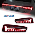 For 2012‑2015 Audi A6 C7 Tail Light Assembly Retrofit, LED Sequential Turn Signal & Brake Light Through‑Type Rear Lamp