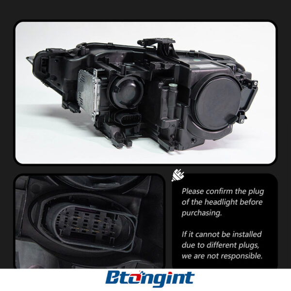 For 2012‑2016 Audi A5 Headlight Assembly Retrofit, RS5‑Style Dynamic DRL, LED Projector Lens & Sequential Turn Signal