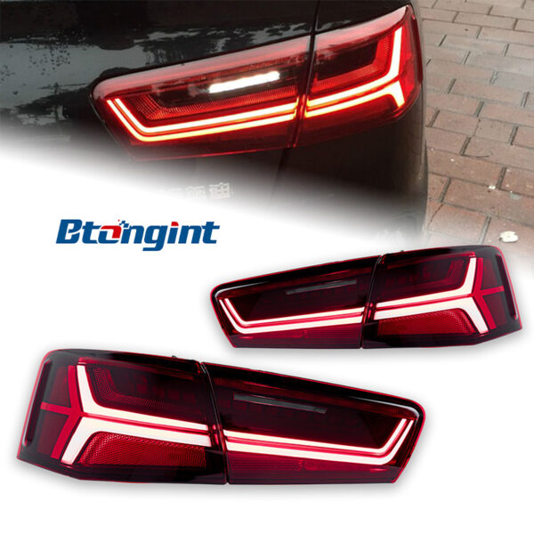 Tail Light Assembly For Audi A6 A6L C7 2012‑2016, Upgrade To C7PA Fishbone Style, LED Sequential Flowing Turn Signal Rear Lamp