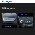 Headlight Assembly For Audi A4L B8 2013‑2016, Retrofit LED Sweeping One‑Blue DRL With Sequential Flowing Turn Signal