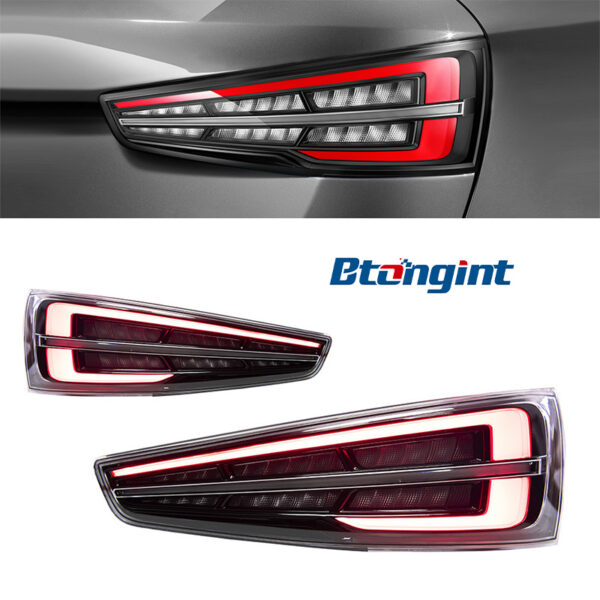Taillight Assembly For Audi Q3 2013‑2018, Modified New‑Style LED Running Light, Brake Light With Sequential Flowing Turn Signal