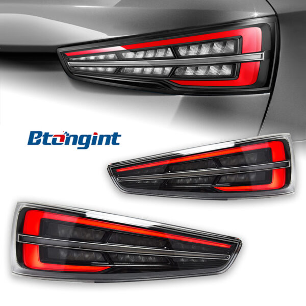 Taillight Assembly For Audi Q3 2013‑2018, Modified New‑Style LED Running Light, Brake Light With Sequential Flowing Turn Signal