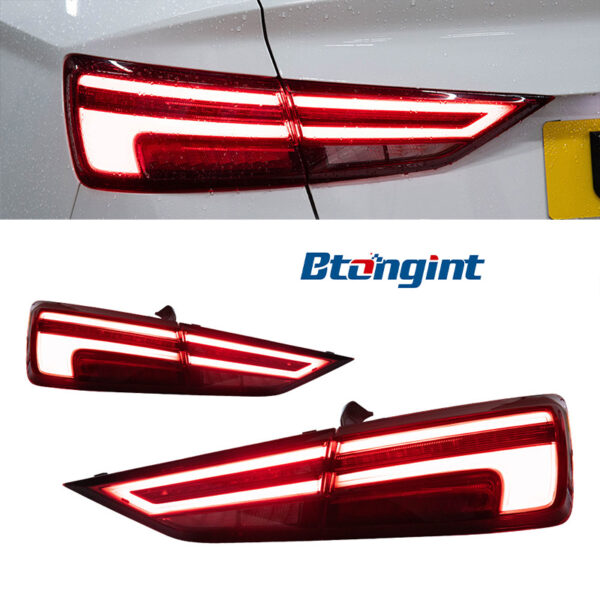 Taillight Assembly For Audi A3 2013‑2019, Base‑to‑High Spec Retrofit LED Rear Tail Light, Brake Light With Sequential Flowing Turn Signal