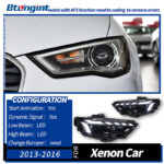 Headlight Assembly For Audi A3 2013‑2020, RS‑Style Retrofit LED Lens Headlamp With Sequential Running Turn Signal