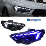 Headlight Assembly For Audi A3 2013‑2020, RS‑Style Retrofit LED Lens Headlamp With Sequential Running Turn Signal