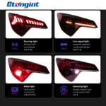 Taillight Assembly For Honda Vezel 2015‑2021, Audi‑Style Modified LED Sequential Turn Signal & Brake Lamp