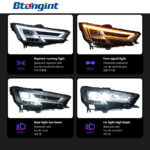 Headlight Assembly For Audi A4 B9 / A4L 2017‑2019 Retrofit LED Headlamp, Sequential Turn Signal