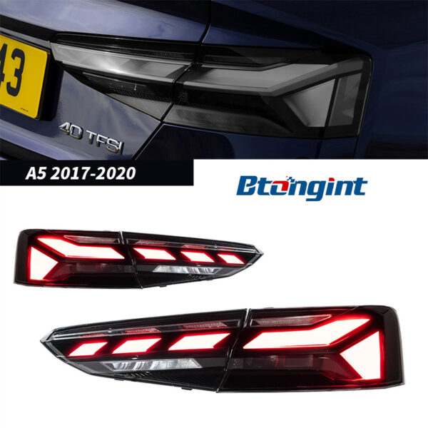 Taillight Assembly For Audi A5 2017‑2020 Retrofit New‑Scan LED Running & Sequential Turn Rear Taillight