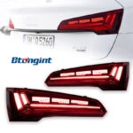 Taillight Assembly For Audi Q5L 2018‑2024, Retrofit New‑Style LED Brake Light & Sequential Flowing Turn‑Signal Rear Taillight