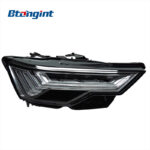 Headlight Assembly For Audi A6 C8 2019‑2024 Retrofit Low‑To‑High‑Spec 5‑Strip LED Matrix Sequential Headlamp