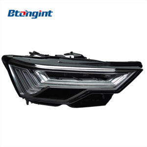 Headlight Assembly For Audi A6 C8 2019‑2024 Retrofit Low‑To‑High‑Spec 5‑Strip LED Matrix Sequential Headlamp