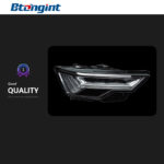 Headlight Assembly For Audi A6 C8 2019‑2024 Retrofit Low‑To‑High‑Spec 5‑Strip LED Matrix Sequential Headlamp