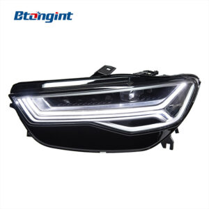 Headlight Assembly For Audi A6 C7 2016‑2018 Upgrade, Flowing LED Daytime Running Light & Turn‑Signal Headlamp