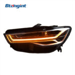 Headlight Assembly For Audi A6 C7 2012‑2018 Retrofit Flowing LED Projector Headlamp, Sequential Turn‑Signal