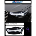 Headlight Assembly For Audi A6 C7 2012‑2018 Retrofit Flowing LED Projector Headlamp, Sequential Turn‑Signal