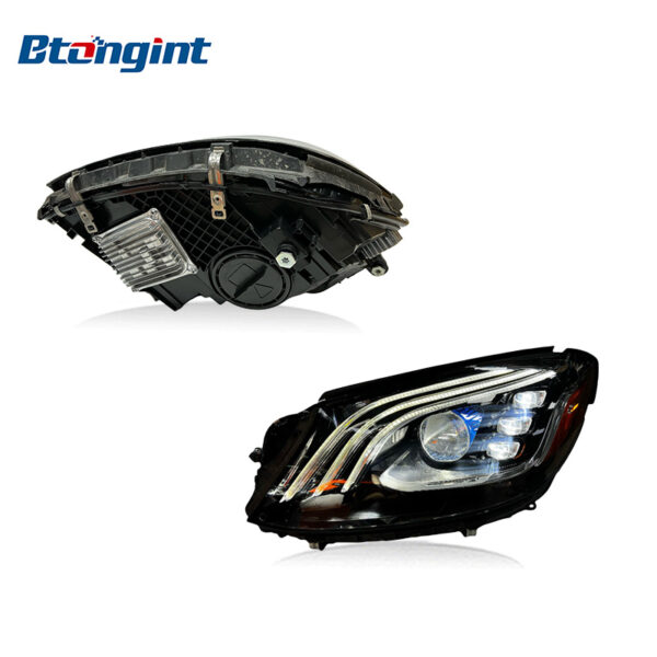 OEM US‑Spec LED Headlight Assembly With Amber Marker For Mercedes‑Benz S‑Class W222 S320 S400 S450 S500 S600, Original Used Front Headlamp