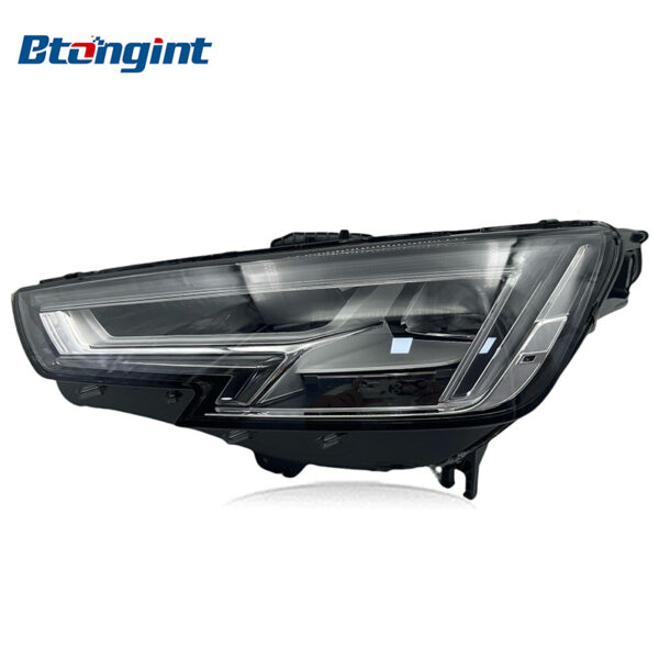 OEM US‑Spec LED Headlight Assembly With Amber Side Marker For 2015‑2019 Audi A4 B9, Original Used Front Headlamp