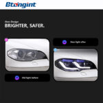 Suitable for 07‑13 BMW X5 E70 Headlight Assembly, Modified LED Lens with Dual‑L DRL & Turn Signal Lights