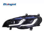 Suitable for 07‑13 BMW X5 E70 Headlight Assembly, Modified LED Lens with Dual‑L DRL & Turn Signal Lights