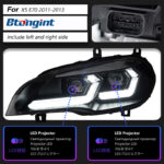 Suitable for 07‑13 BMW X5 E70 Headlight Assembly, Modified New‑Style LED Lens DRL with Sequential Turn SignalAliExpress