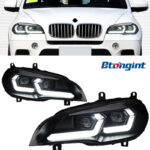 Suitable for 07‑13 BMW X5 E70 Headlight Assembly, Modified New‑Style LED Lens DRL with Sequential Turn SignalAliExpress