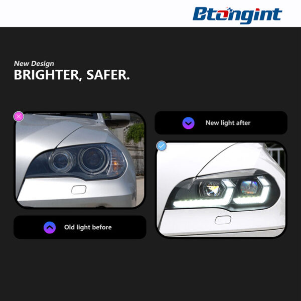 Suitable for 07‑13 BMW X5 E70 Headlight Assembly, Modified New‑Style LED Lens DRL with Sequential Turn SignalAliExpress