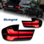 Fits 07‑13 BMW X5 E70 Tail Light Assembly, Modified LED Taillight with Sequential Turn Signal & Brake Light
