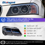 Fits 10‑13 BMW X3 F25 Headlight Assembly, Modified LED Bi‑Xenon Projector Headlamp with DRL & Turn Signal