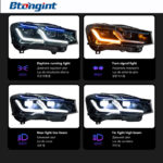 Fits 10‑17 BMW X3 F25 Headlight Assembly, Modified LED Projector Headlamp with DRL & Sequential Turn Signal