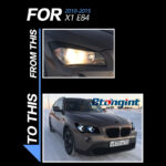 Fits 11‑15 BMW X1 E84 Headlight Assembly, Modified LED Projector Headlamp with Arrow‑Style Turn Signal & DRL