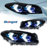 Fits 11‑17 BMW 5 Series F10 Headlight Assembly, Modified Arrow‑Style LED Projector Headlamp with Sequential Turn Signal