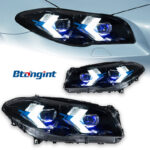 Fits 11‑17 BMW 5‑Series F10 Headlight Assembly, New Arrow‑Style LED Projector Headlamp With Turn Signal