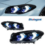 Fits 11‑17 BMW 5‑Series F10 Headlight Assembly, New Arrow‑Style LED Projector Headlamp With Turn Signal