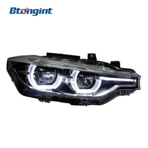 Spoon Style LED Headlight Assembly for 2012-2015 BMW 3 Series F30, Projector Lens, Sequential Turn Signal.