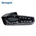 White Dragon Scale LED Tail Lights for 2012-2018 BMW 3 Series F30/F35, Sequential Turn Signal.