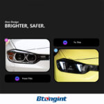 Fang Style LED Headlight Assembly For 2012-2019 BMW 3 Series F30, Bi-Color LED DRL, Built-in Bi-Xenon Projector Lens, Direct Replacement OEM Halogen Xenon Headlamp Retrofit