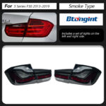 Dragon Scale LED Tail Light Assembly for 2013-2019 BMW 3 Series F30 F35, Sequential Turn Signal