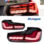 Dragon Scale LED Tail Light Assembly for 2013-2019 BMW 3 Series F30 F35, Sequential Turn Signal
