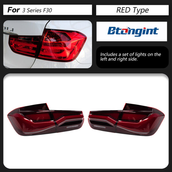 LED Tail Light Assembly for 2013-2019 BMW 3 Series F30 F35, Running Light, Brake Light, Turn Signal Lamp, Direct OE Replacement