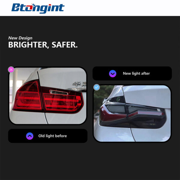 LED Tail Light Assembly for 2013-2019 BMW 3 Series F30 F35, Running Light, Brake Light, Turn Signal Lamp, Direct OE Replacement