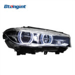 Projector Angel Eyes Headlight Assembly for 2014-2018 BMW X5 F15 High Version, Turn Signal Lamp.