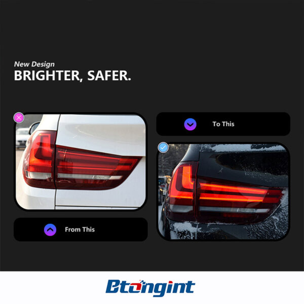 LED Tail Light Assembly for 2014-2018 BMW X5 F15, Running Light, Turn Signal Lamp, Reverse Lamp.